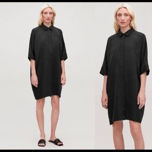 Cos boxy shirt dress bnwt sz M black